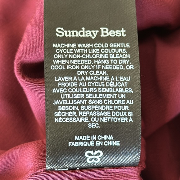 NWT Aritzia Sunday Best Elphin Dress in Spiced Burgundy - Picture 8 of 9